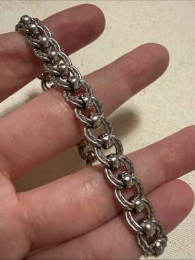 Sterling Silver Chunky Link Bracelet size 7’ inch